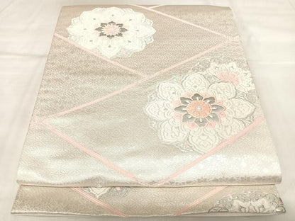 平和屋着物◎六通柄袋帯　唐織　桧垣華文　プラチナ二重箔　正絹　逸品　AABL5810yx