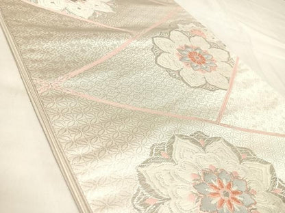 平和屋着物◎六通柄袋帯　唐織　桧垣華文　プラチナ二重箔　正絹　逸品　AABL5810yx