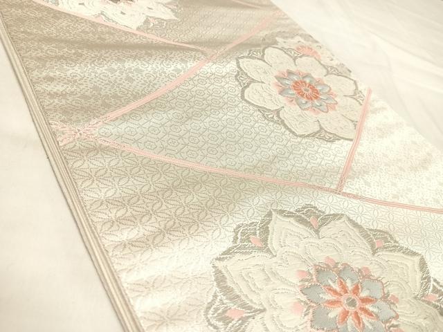 平和屋着物◎六通柄袋帯　唐織　桧垣華文　プラチナ二重箔　正絹　逸品　AABL5810yx