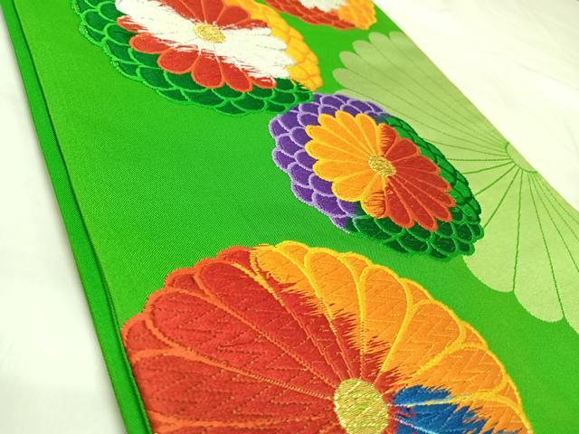 平和屋着物◎六通柄袋帯　唐織　毬花文　金銀糸　正絹　逸品　AABL5818yx