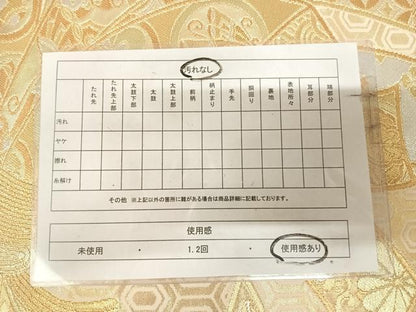 平和屋着物◎六通柄袋帯　能衣熨斗文　金銀糸　正絹　逸品　AABL5822yx