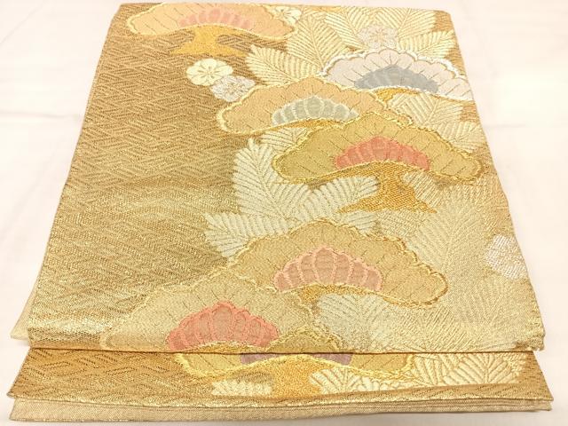 平和屋着物◎佐賀錦　六通柄袋帯　匠彩松慶文　金銀糸　正絹　逸品　AABL5827yx