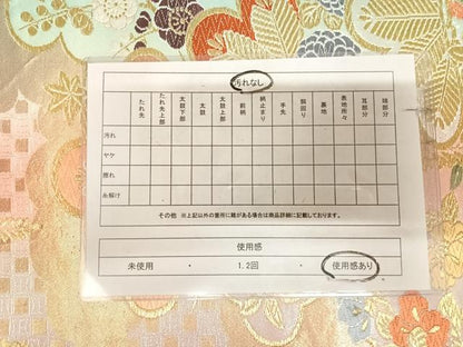 平和屋着物◎六通柄袋帯　唐織　枝花松　藤の花　金銀糸　正絹　逸品　AABL5828yx