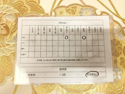 平和屋着物◎六通柄袋帯　唐織　鳳凰花鼓文　金銀糸　正絹　逸品　AABL5840yx