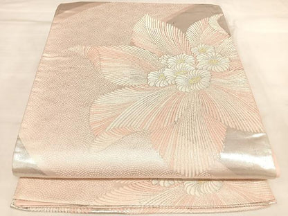 平和屋着物◎六通柄袋帯　舞花文　金銀糸　正絹　逸品　AABL5894yx