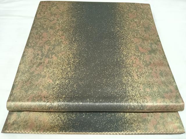 平和屋着物◎六通柄袋帯　霞文　金糸　引箔　正絹　逸品　AABL5899yx