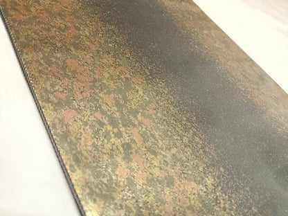 平和屋着物◎六通柄袋帯　霞文　金糸　引箔　正絹　逸品　AABL5899yx