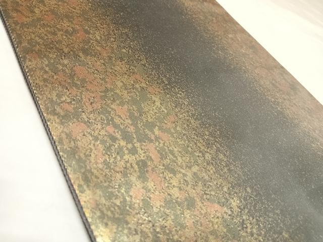 平和屋着物◎六通柄袋帯　霞文　金糸　引箔　正絹　逸品　AABL5899yx