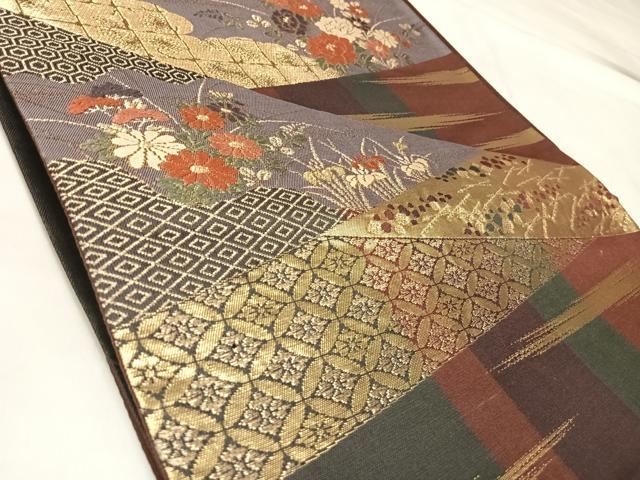 平和屋着物◎六通柄袋帯　唐織　浪漫伝説　金糸　正絹　逸品　AABL5931yx