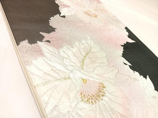 平和屋着物◎六通柄袋帯　唐織　舞花文　金銀糸　正絹　逸品　AABL5934yx