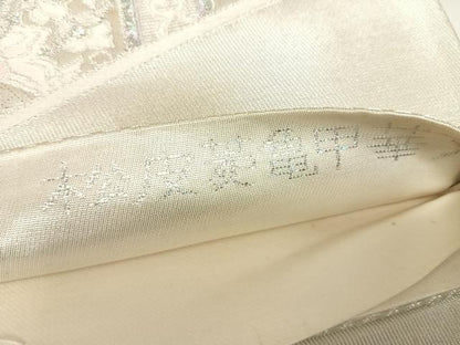 平和屋着物◎六通柄袋帯　唐織　松皮菱亀甲花文　オロール二重箔　正絹　逸品　AABL5936yx