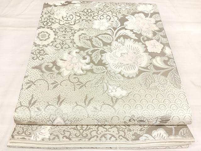 平和屋着物◎六通柄袋帯　唐織　正倉院古代裂　プラチナ二重箔　正絹　逸品　AABL5937yx