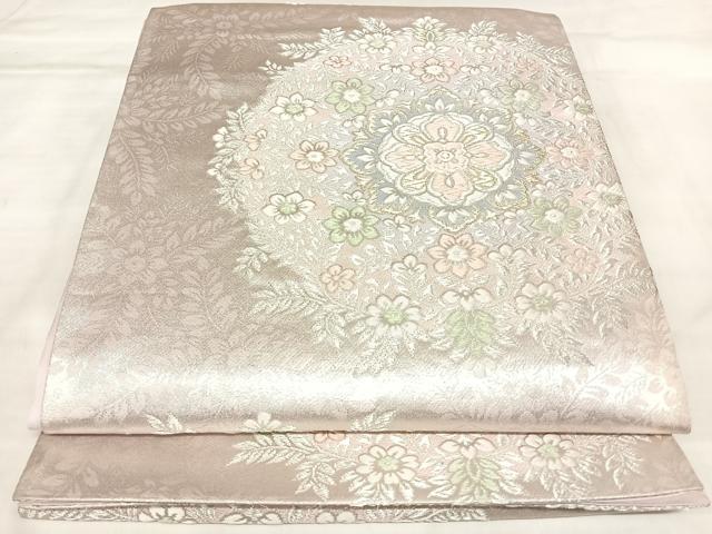 平和屋着物◎六通柄袋帯　唐織　正倉院花文　金銀糸　正絹　逸品　AABL5940yx