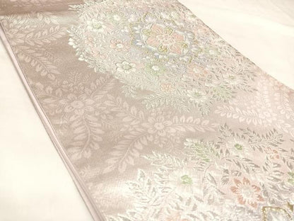 平和屋着物◎六通柄袋帯　唐織　正倉院花文　金銀糸　正絹　逸品　AABL5940yx