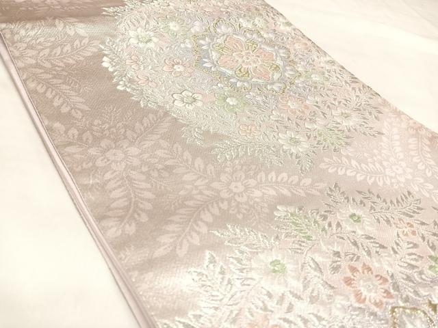 平和屋着物◎六通柄袋帯　唐織　正倉院花文　金銀糸　正絹　逸品　AABL5940yx