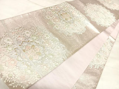 平和屋着物◎六通柄袋帯　唐織　正倉院花文　金銀糸　正絹　逸品　AABL5940yx