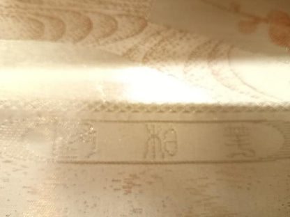 平和屋着物◎西陣　六通柄袋帯　流水地紙梅文　金糸　引箔　正絹　逸品　AABL5941yx