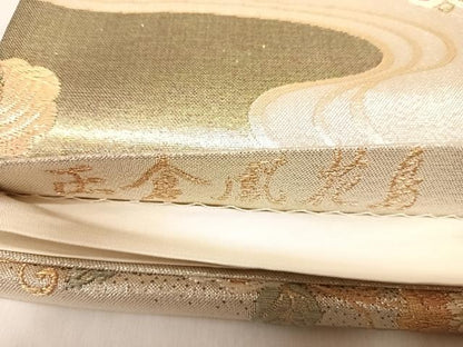平和屋着物◎六通柄袋帯　正倉鳳花鳥　金銀糸　正絹　逸品　AABL6014yx