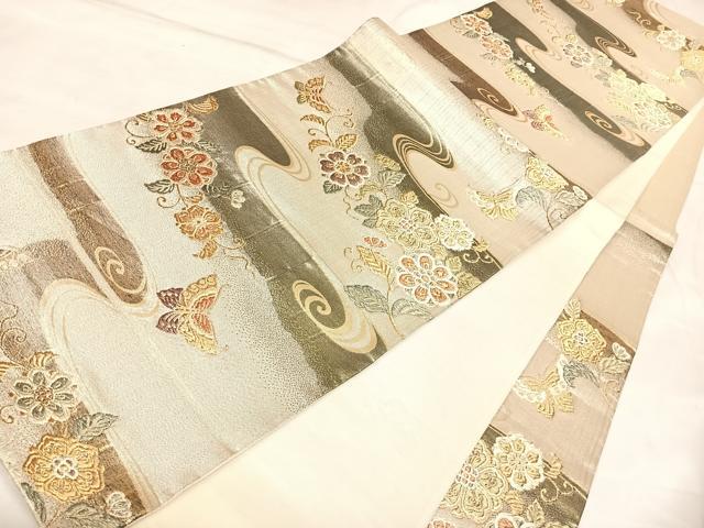 平和屋着物◎六通柄袋帯　正倉鳳花鳥　金銀糸　正絹　逸品　AABL6014yx