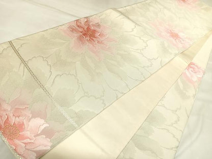 平和屋着物◎西陣　六通柄袋帯　唐織　舞花文　金銀糸　正絹　逸品　AABL6023yx
