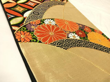平和屋着物◎六通柄袋帯　唐織　吉祥花文　金糸　正絹　逸品　AABL6038yx