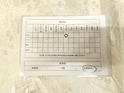 平和屋着物◎六通柄袋帯　唐織　流水花蝶文　銀糸　正絹　逸品　AABL6049yx