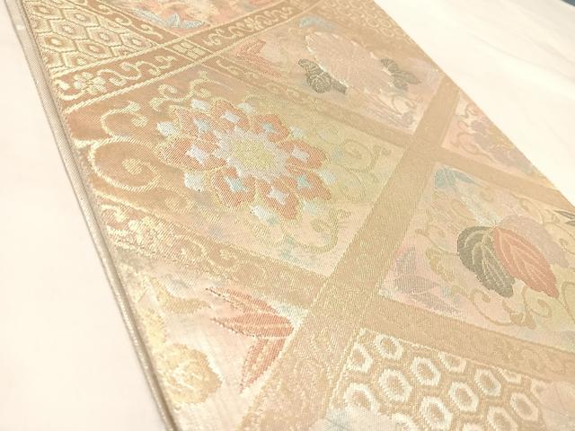 平和屋着物◎佐賀錦　六通柄袋帯　雲取有職紋　金銀糸　引箔　正絹　逸品　AABL6113yx