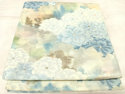 平和屋着物◎六通柄袋帯　舞花文　金糸　正絹　逸品　AABL6126yx