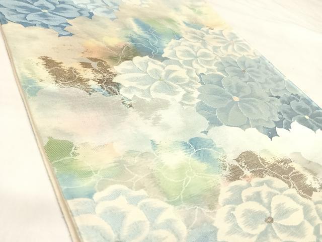 平和屋着物◎六通柄袋帯　舞花文　金糸　正絹　逸品　AABL6126yx