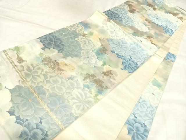 平和屋着物◎六通柄袋帯　舞花文　金糸　正絹　逸品　AABL6126yx