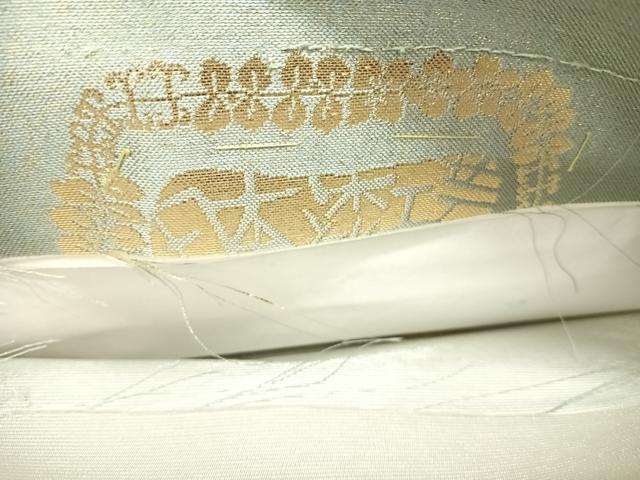 平和屋着物◎両面六通柄袋帯　唐織　立波唐花文　金糸　反端付き　正絹　逸品　AABL6150yx