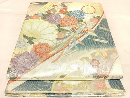 平和屋着物◎九百佐賀錦　六通柄袋帯　夢路　金銀糸　正絹　逸品　AABL6153yx
