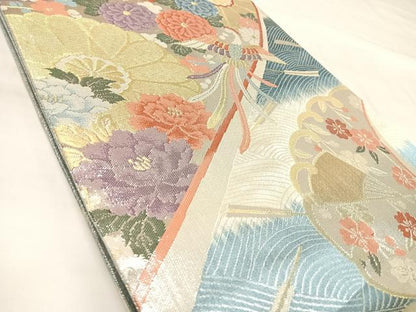 平和屋着物◎九百佐賀錦　六通柄袋帯　夢路　金銀糸　正絹　逸品　AABL6153yx