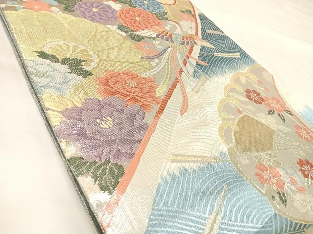 平和屋着物◎九百佐賀錦　六通柄袋帯　夢路　金銀糸　正絹　逸品　AABL6153yx