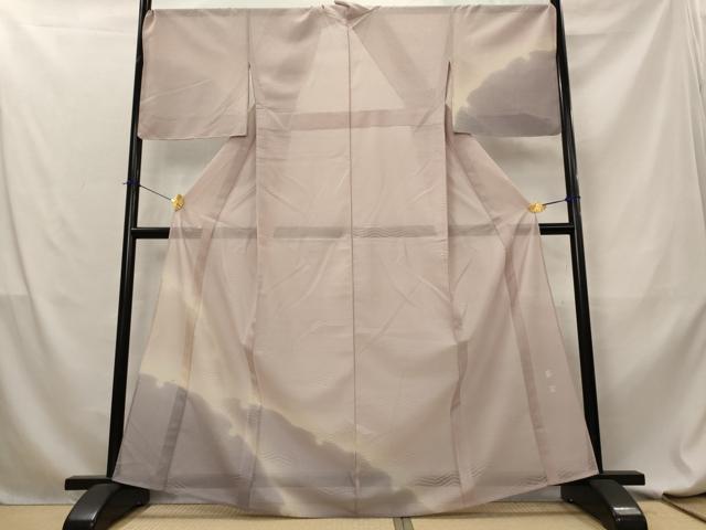 平和屋着物＊夏物　訪問着　紋絽　雪輪文　菊染　暈し染め　正絹　逸品　AABL6166st