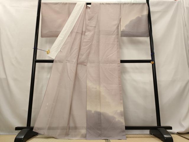 平和屋着物＊夏物　訪問着　紋絽　雪輪文　菊染　暈し染め　正絹　逸品　AABL6166st