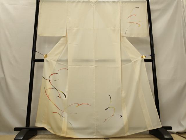 平和屋着物＊夏物　訪問着　絽　抽象文様　暈し染め　洗える着物　AABL6173st