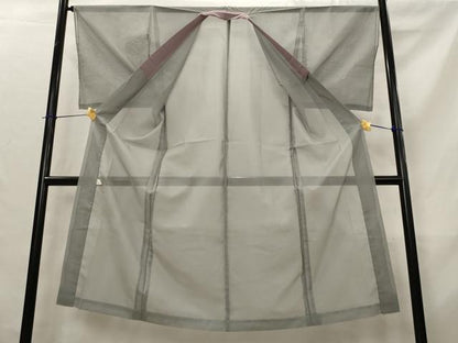 平和屋着物＊夏物　男性　長襦袢　絽　薄鈍色　洗える着物　AABL6175st