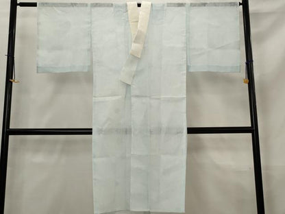 平和屋着物＊夏物　長襦袢　楓紋紗　白藍色　洗える着物　AABL6183st