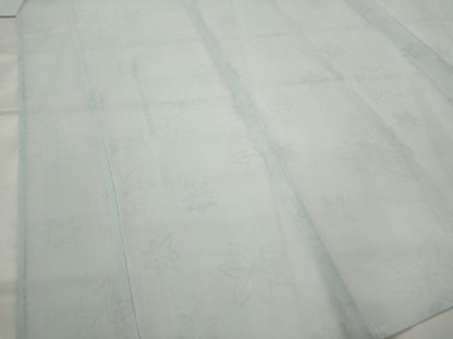 平和屋着物＊夏物　長襦袢　楓紋紗　白藍色　洗える着物　AABL6183st