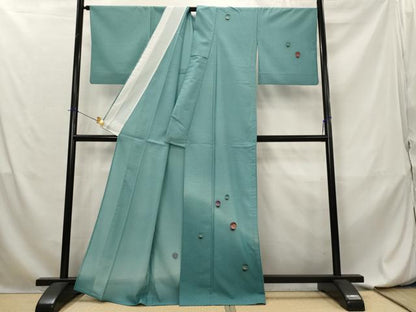 平和屋着物＊夏物　訪問着　絽縮緬　ビー玉　金彩　洗える着物　AABL6184st