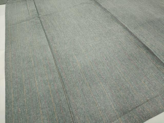 平和屋着物＊夏物　小紋　縦絽　間道　正絹　逸品　AABL6186st