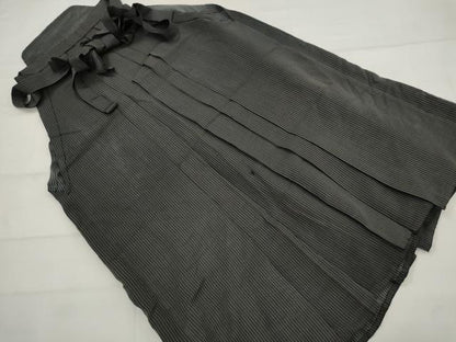 平和屋着物＊夏物　男性　行灯袴　縦絽　縞　正絹　逸品　AABL6188st