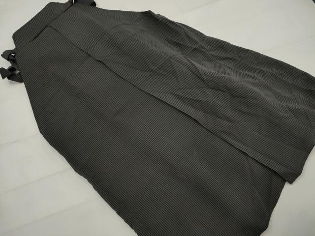 平和屋着物＊夏物　男性　行灯袴　縦絽　縞　正絹　逸品　AABL6188st