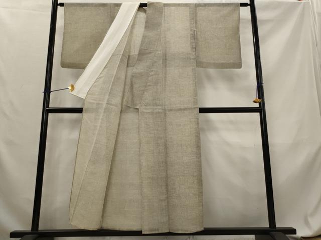 平和屋着物＊夏物　小紋　絽紬　立涌文様　正絹　逸品　AABL6190st