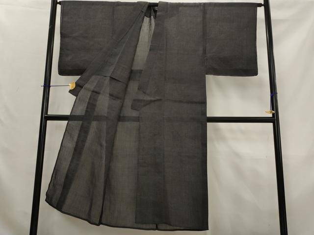 平和屋着物＊夏物　男性　石川県指定無形文化財　能登上布　本麻手織上布　120亀甲　総詰め　麻　逸品　未使用　AABL6192st