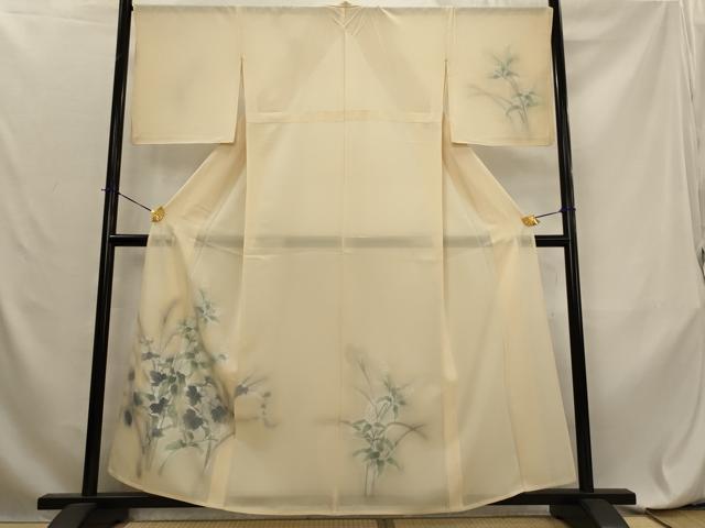 平和屋着物＊夏物　訪問着　絽　草花文　暈し染め　正絹　逸品　AABL6197st