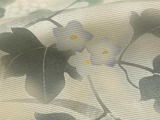 平和屋着物＊夏物　訪問着　絽　草花文　暈し染め　正絹　逸品　AABL6197st
