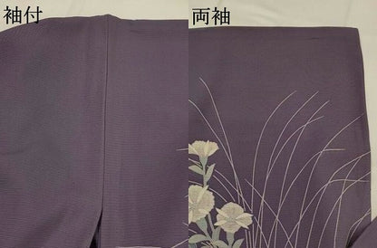 平和屋着物＊夏物　訪問着　絽　草花文　正絹　逸品　AABL6200st