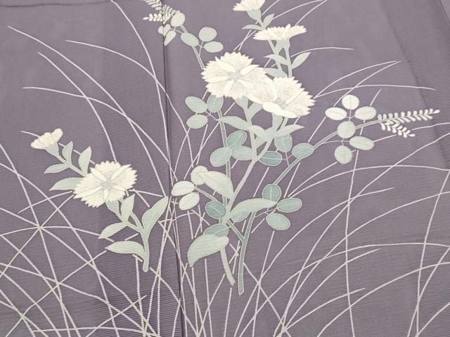 平和屋着物＊夏物　訪問着　絽　草花文　正絹　逸品　AABL6200st